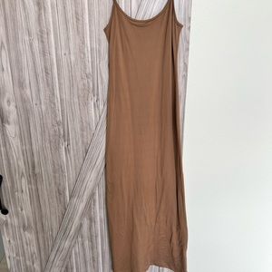 Bumpsuit Brown Maxi Dress